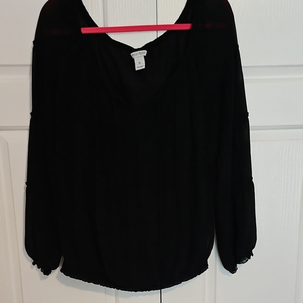 White House Black Market Classic Black Top
